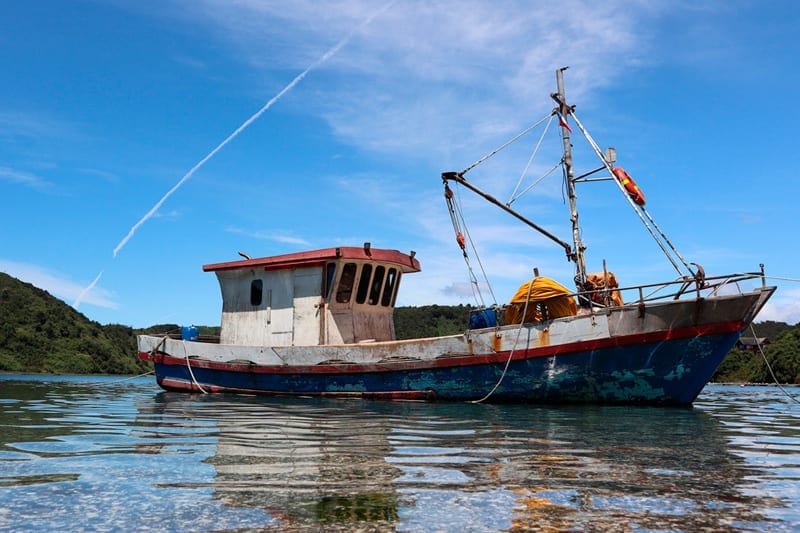 fiskekutter i vandet