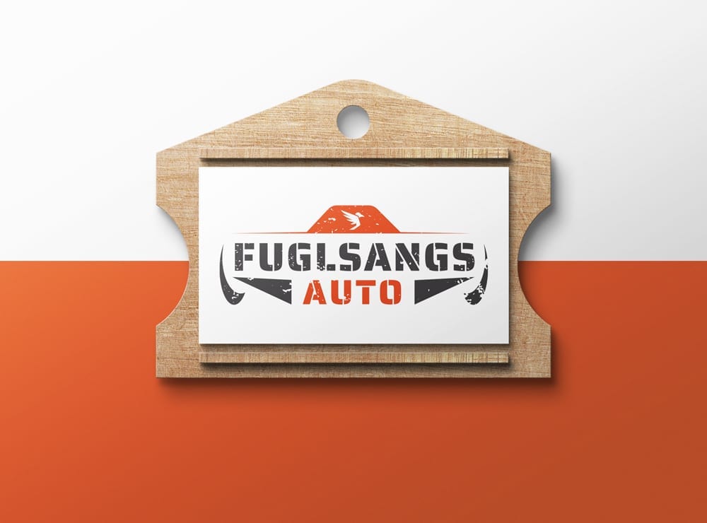 Mockup af logo til Fuglsang Auto
