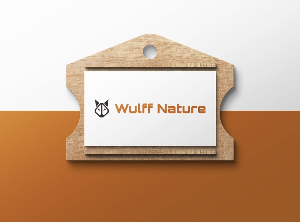 Mockup af logo til Wulff Nature