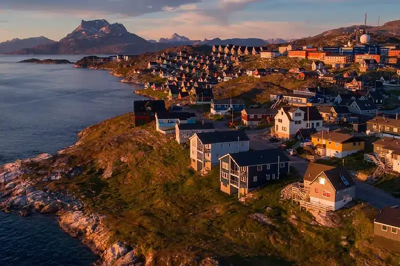 Byen Nuuk på Grønland