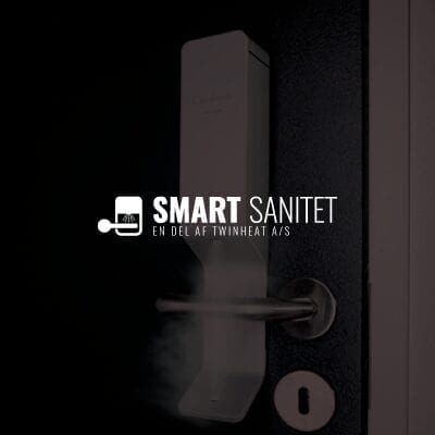 Smartsanitet logo på baggrund
