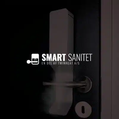 Smartsanitet logo på baggrund