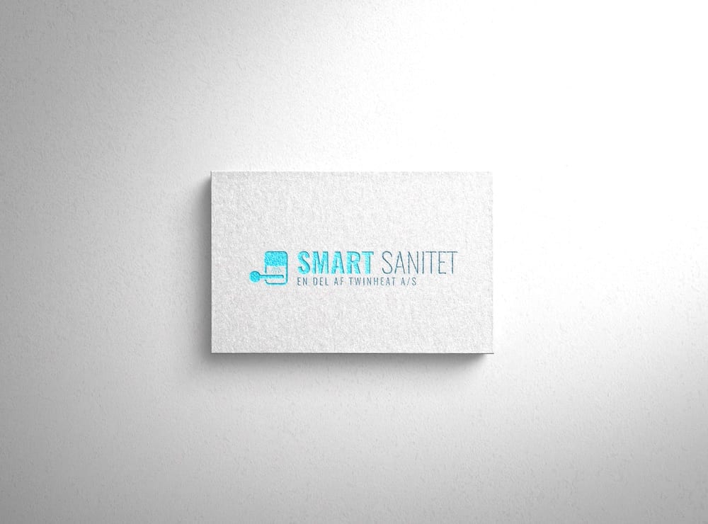 mockup af smartsanitet logo på kort