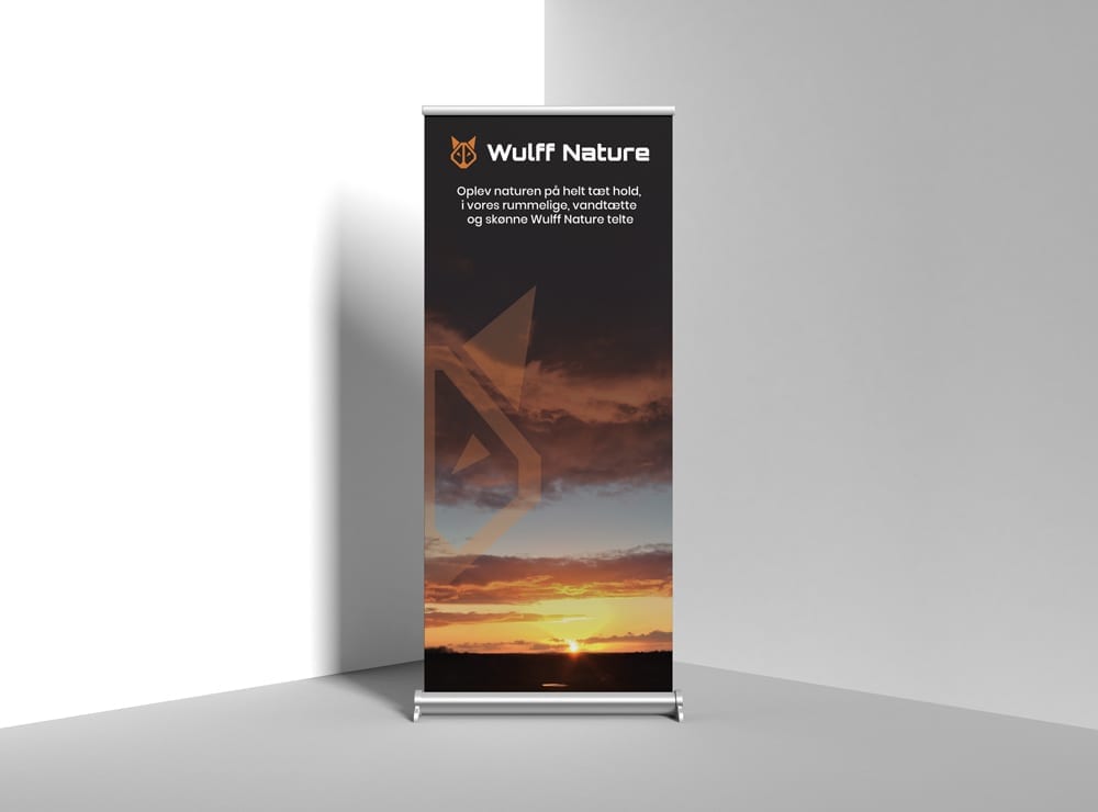 Mockup af Roll-up design til Wulff Nature