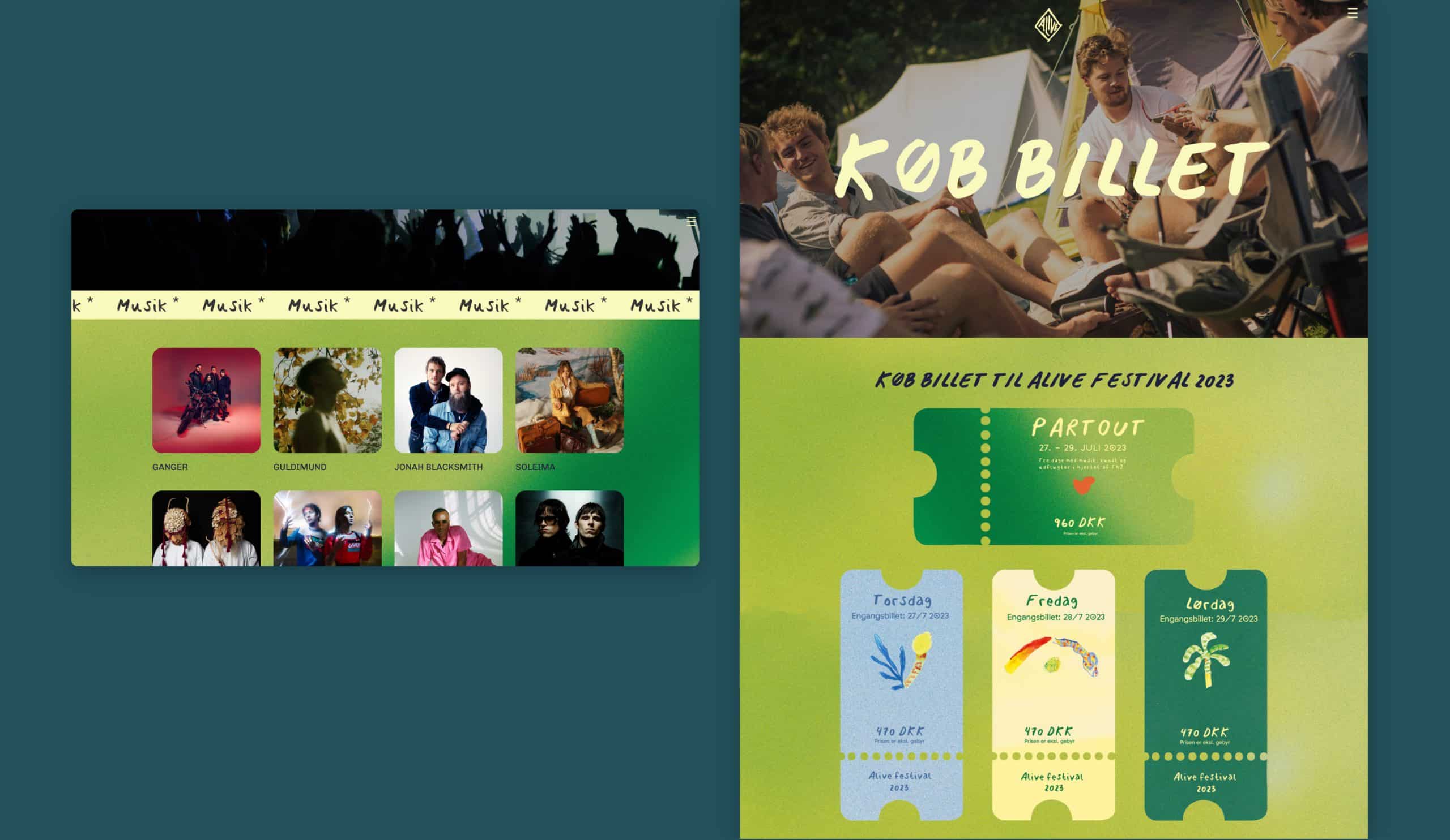 Mockup til Alive festival