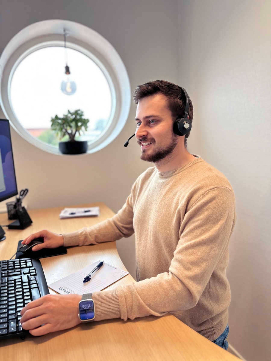 Kristian supportere Simsoft kunde