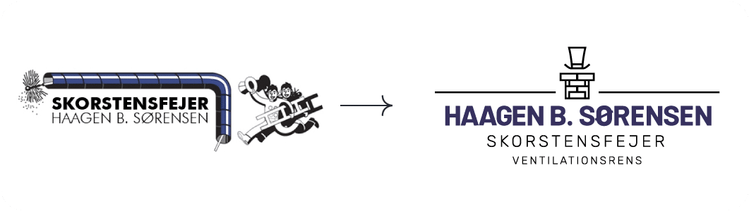 redesign af Skorstensfejer Haagens logo