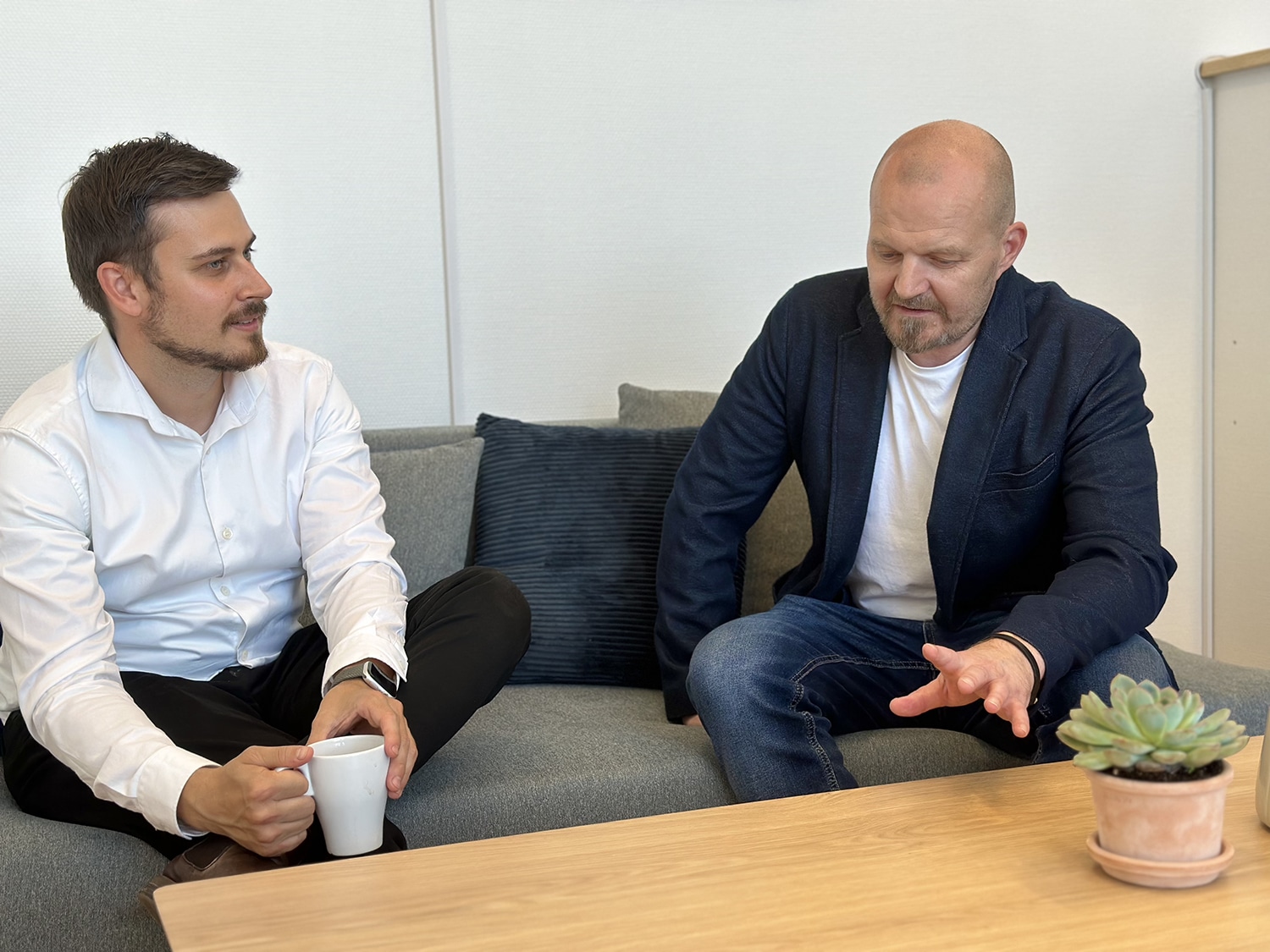 Kristian og Per snakker om løsningen