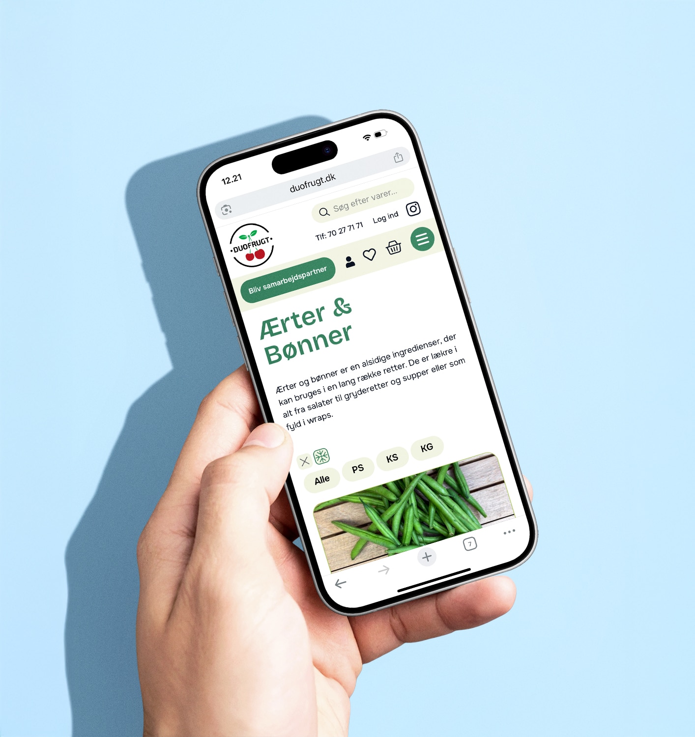 Duofrugt webshop shop side