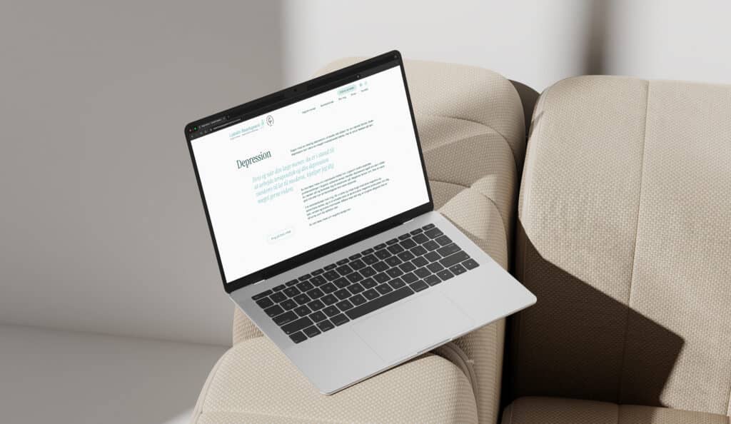 Mockup af Lisbeth Baadsgaards nye hjemmeside